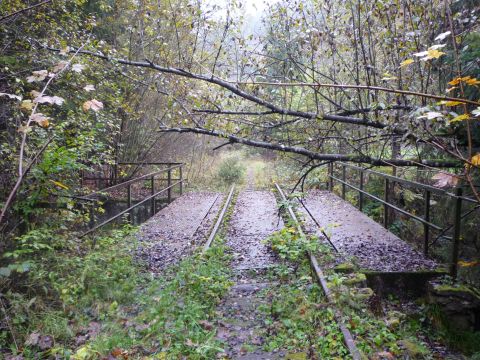 Br�cke �ber einen Forstweg und den T�lesbach