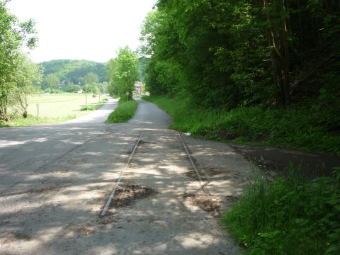 Bahn�bergang zwischen M�glingen und Ohrnberg