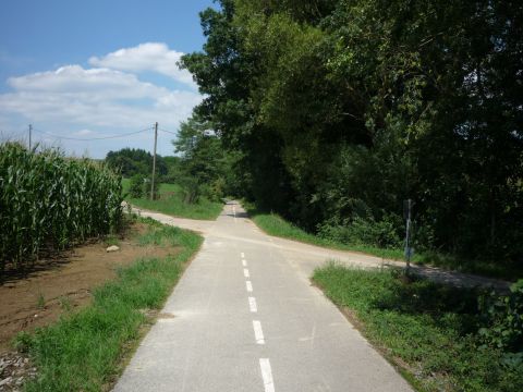 Bahn�bergang zwischen Haag und K�nzelsau