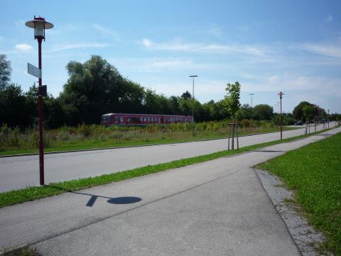 Bahn�bergang �ber die Stra�e Am Bahnhof
