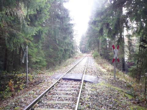 Bahn�bergang zwischen Laufenm�hle und Breitenf�rst