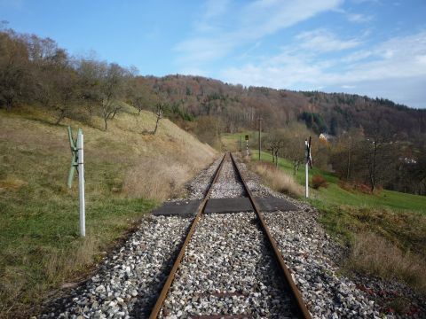 Bahn�bergang zwischen Rudersberg und Klaffenbach-Alh�tte