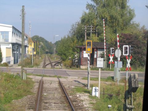 Bahn�bergang in Dinkelsb�hl