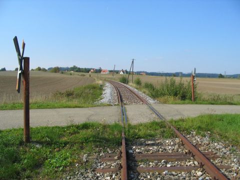 Bahn�bergang bei Kloster Sulz