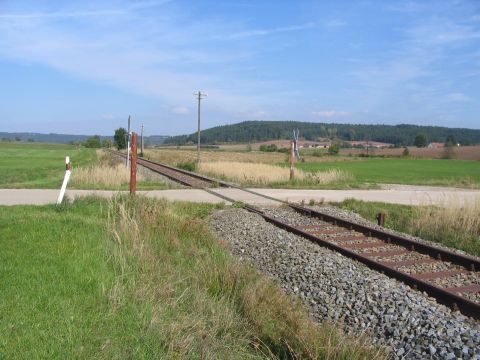 Bahn�bergang bei Neidlingen
