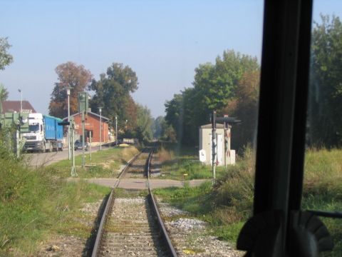 Bahn�bergang in Wallerstein