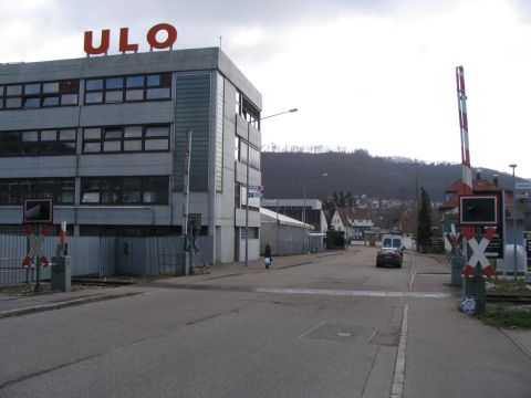 Bahn�bergang in Geislingen