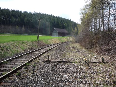 Einm�ndung in die Bahnlinie Landsberg - Schongau