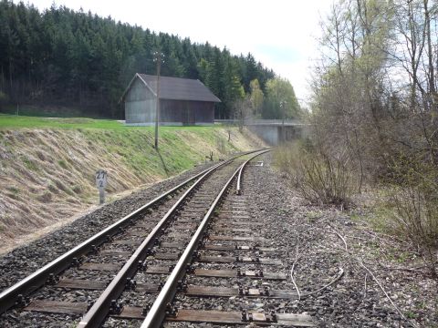 Einm�ndung in die Bahnlinie Landsberg - Schongau