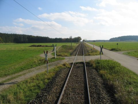 Bahn�bergang zwischen Denklingen und Kinsau