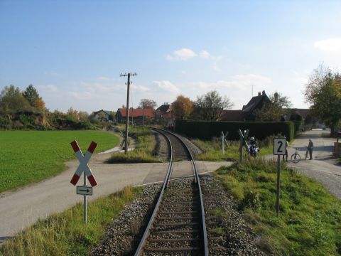 Bahn�bergang in Denklingen
