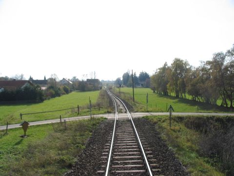 Bahn�bergang vor Hohenfurch
