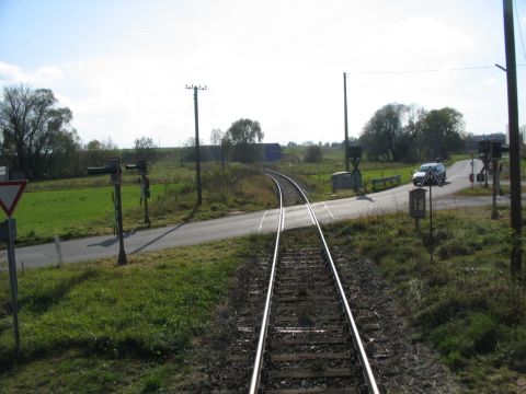 Bahn�bergang bei Hohenfurch